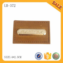 LB372 Модный дизайн металлический логотип джинсы кожа патч наклейки для сумочки / одежды